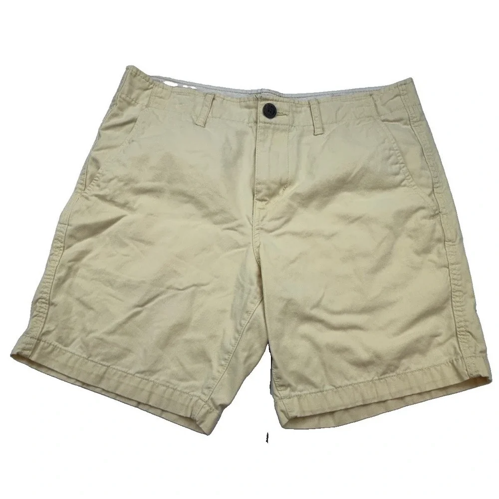 American Eagle Outfitters Prep Chino Shorts Mens 32 Yellow Classic